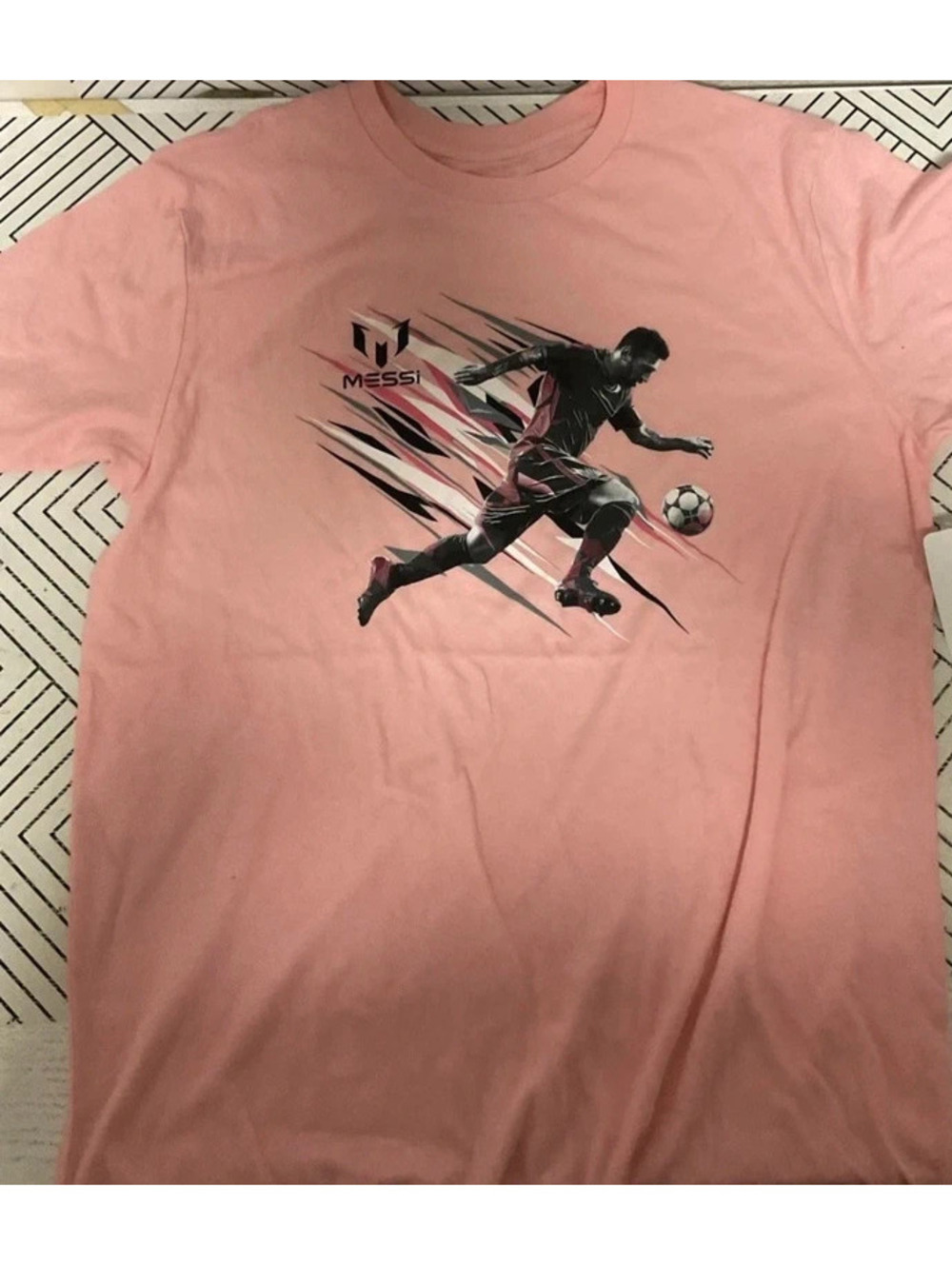 Boys' Messi Graphic Pink Short Sleeve T-Shirt XL